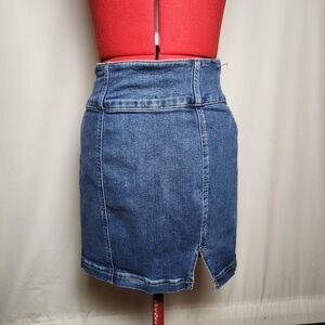 SO Classic Blue Stretch Denim Mini Skirt